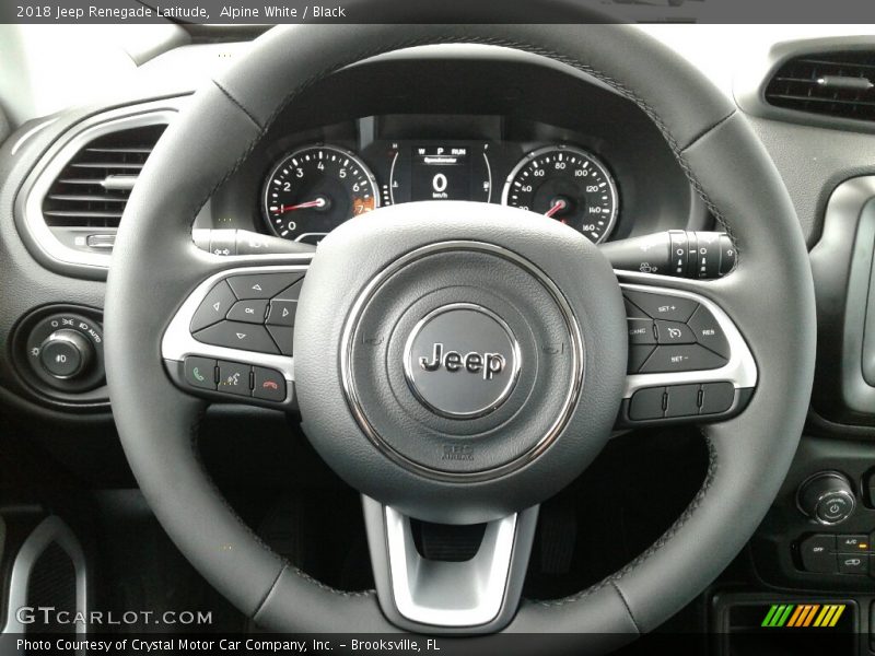 Alpine White / Black 2018 Jeep Renegade Latitude
