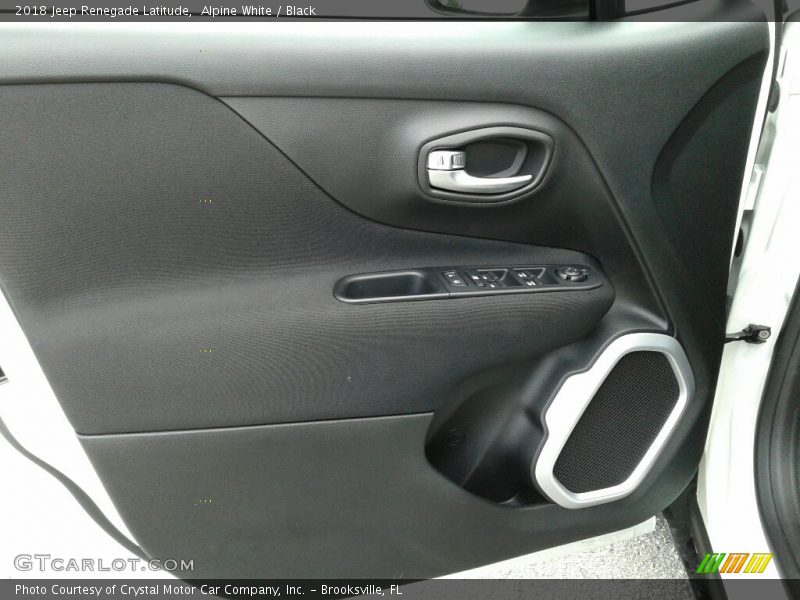 Alpine White / Black 2018 Jeep Renegade Latitude