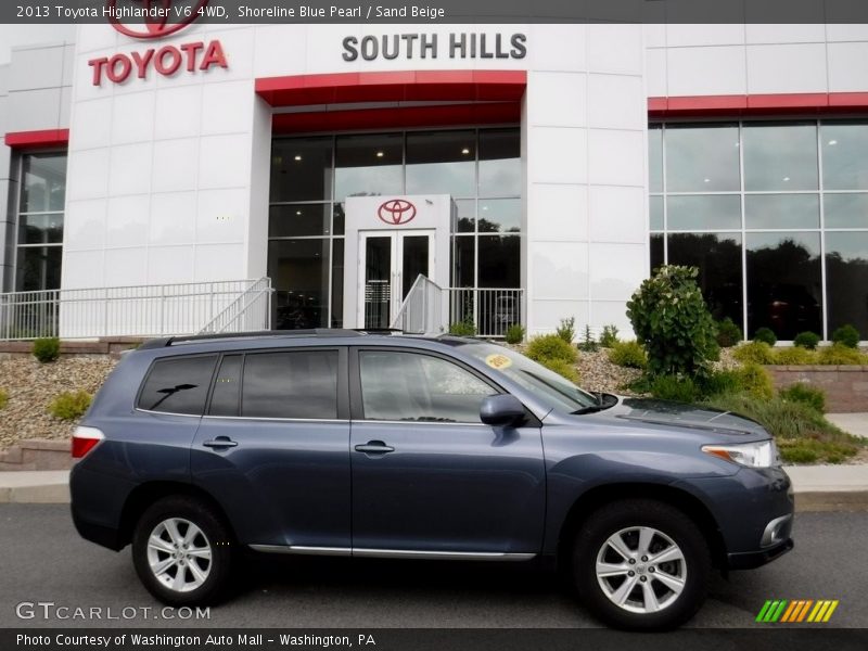 Shoreline Blue Pearl / Sand Beige 2013 Toyota Highlander V6 4WD