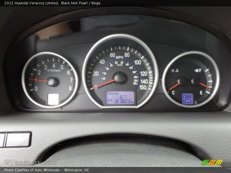 Black Noir Pearl / Beige 2012 Hyundai Veracruz Limited