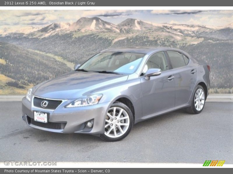 Obsidian Black / Light Gray 2012 Lexus IS 250 AWD