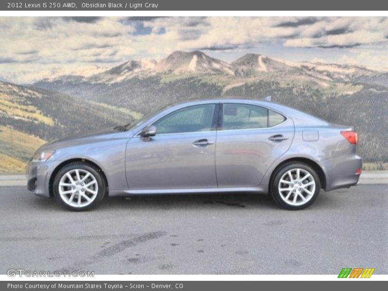 Obsidian Black / Light Gray 2012 Lexus IS 250 AWD