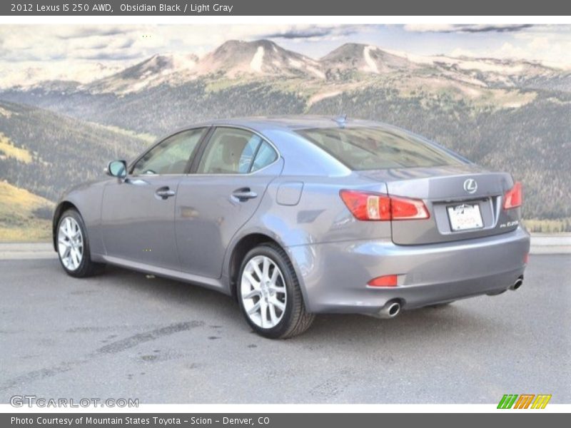 Obsidian Black / Light Gray 2012 Lexus IS 250 AWD