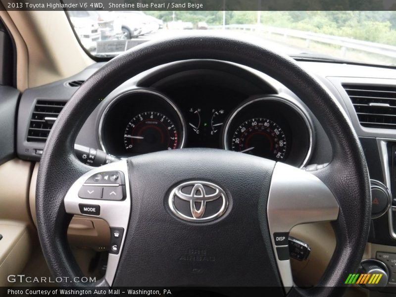 Shoreline Blue Pearl / Sand Beige 2013 Toyota Highlander V6 4WD