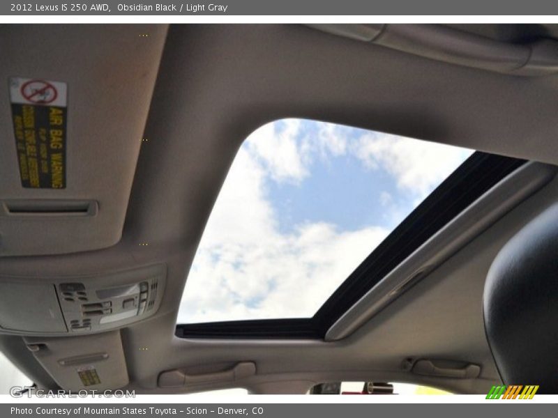 Obsidian Black / Light Gray 2012 Lexus IS 250 AWD