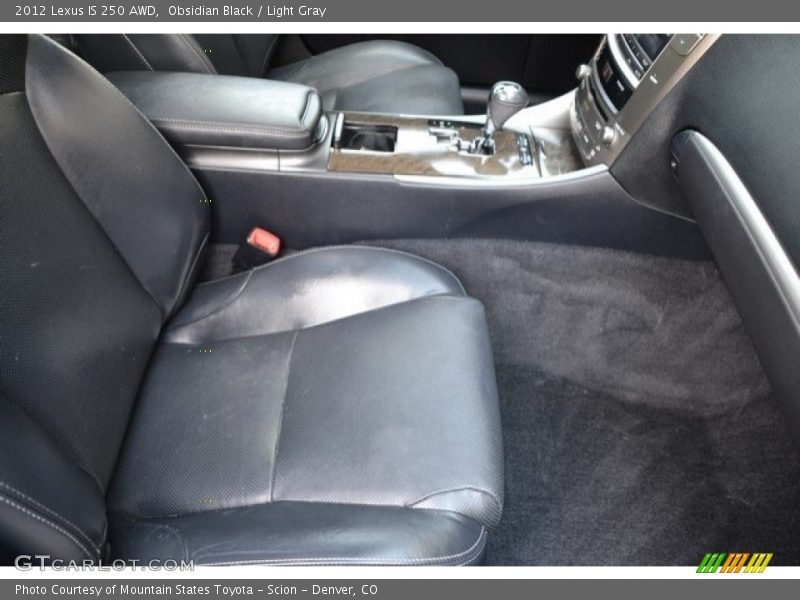 Obsidian Black / Light Gray 2012 Lexus IS 250 AWD