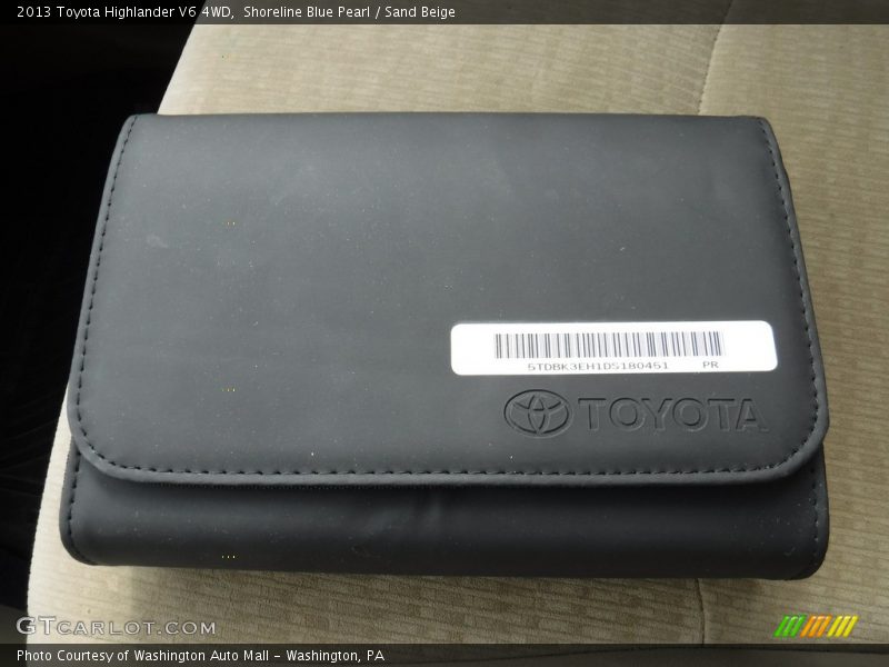 Shoreline Blue Pearl / Sand Beige 2013 Toyota Highlander V6 4WD