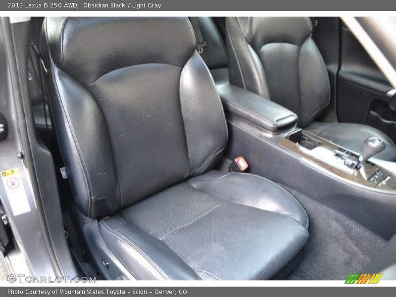 Obsidian Black / Light Gray 2012 Lexus IS 250 AWD