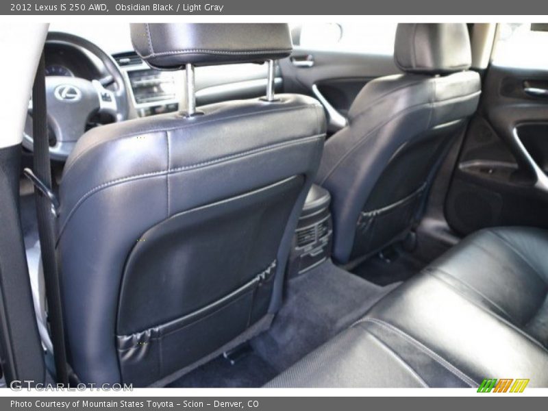 Obsidian Black / Light Gray 2012 Lexus IS 250 AWD