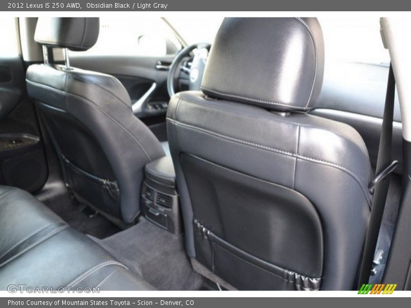 Obsidian Black / Light Gray 2012 Lexus IS 250 AWD