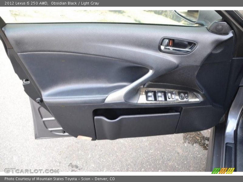 Obsidian Black / Light Gray 2012 Lexus IS 250 AWD