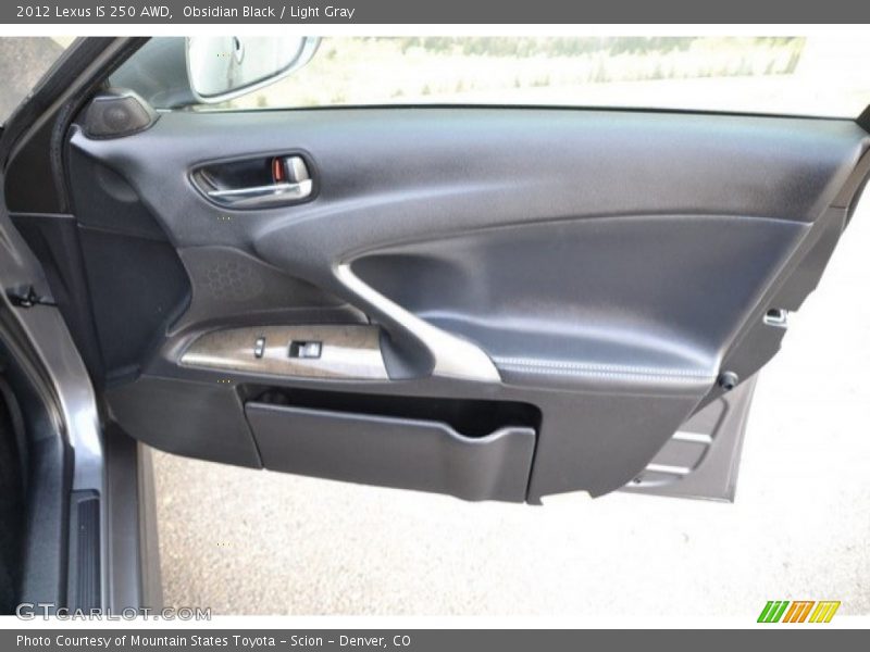 Obsidian Black / Light Gray 2012 Lexus IS 250 AWD
