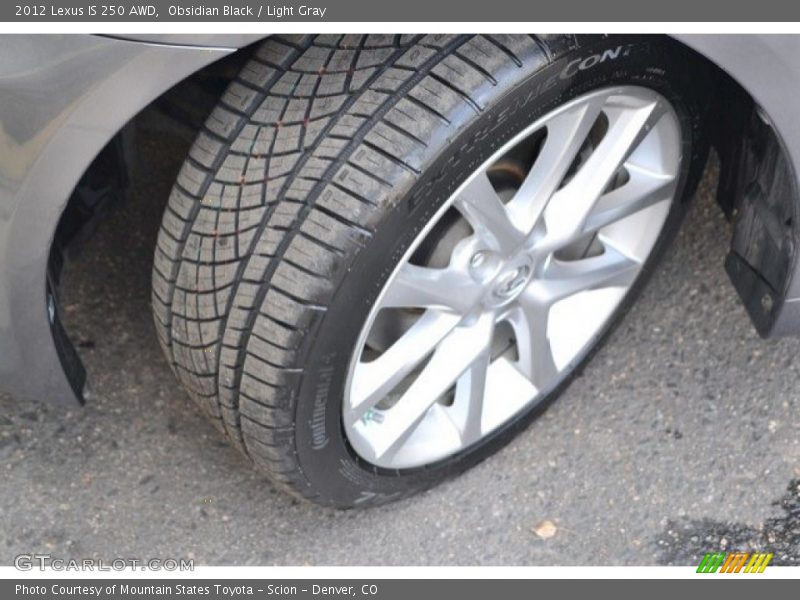 Obsidian Black / Light Gray 2012 Lexus IS 250 AWD
