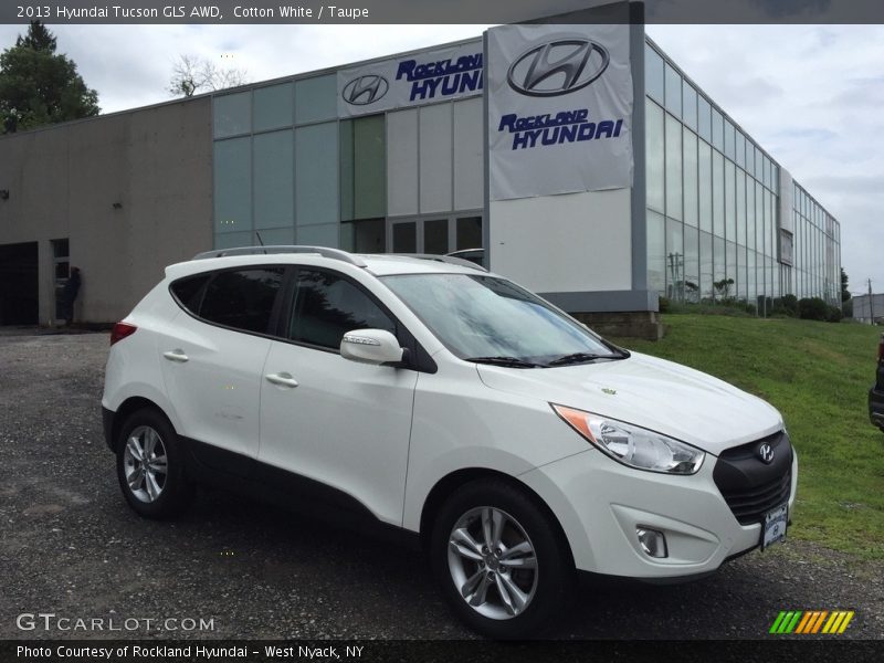 Cotton White / Taupe 2013 Hyundai Tucson GLS AWD