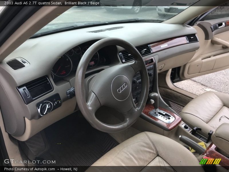 Brilliant Black / Beige 2003 Audi A6 2.7T quattro Sedan