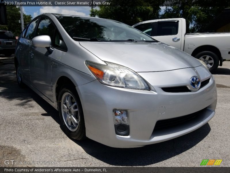 Classic Silver Metallic / Dark Gray 2010 Toyota Prius Hybrid III