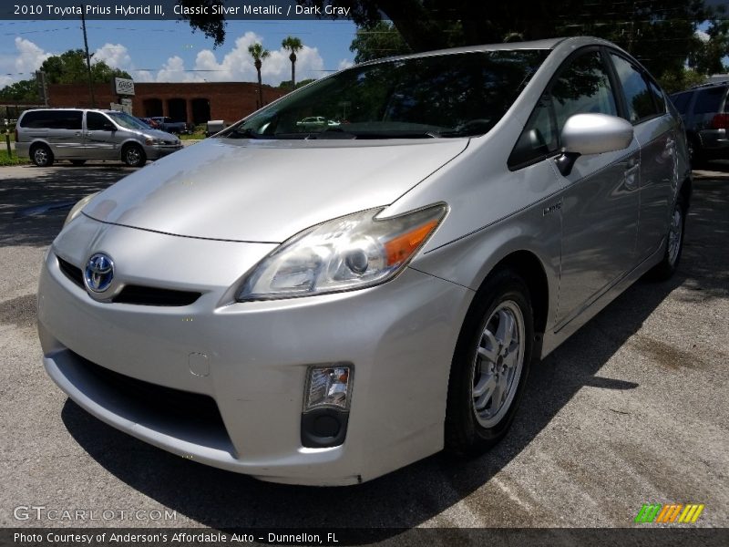 Classic Silver Metallic / Dark Gray 2010 Toyota Prius Hybrid III