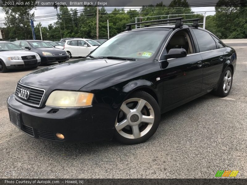 Brilliant Black / Beige 2003 Audi A6 2.7T quattro Sedan