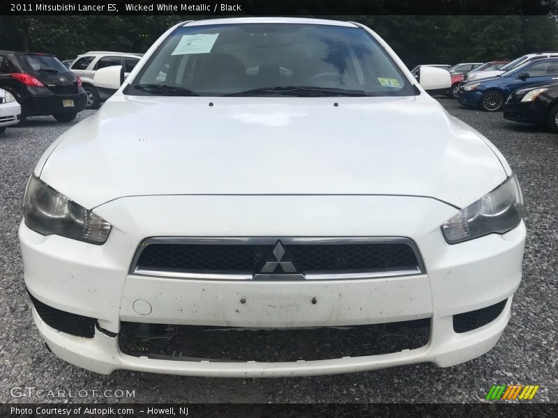 Wicked White Metallic / Black 2011 Mitsubishi Lancer ES