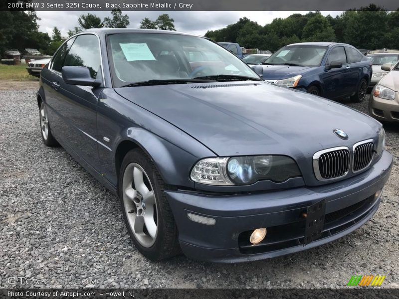 Black Sapphire Metallic / Grey 2001 BMW 3 Series 325i Coupe