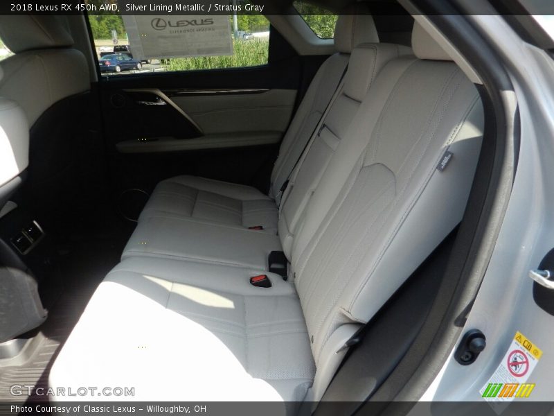 Silver Lining Metallic / Stratus Gray 2018 Lexus RX 450h AWD