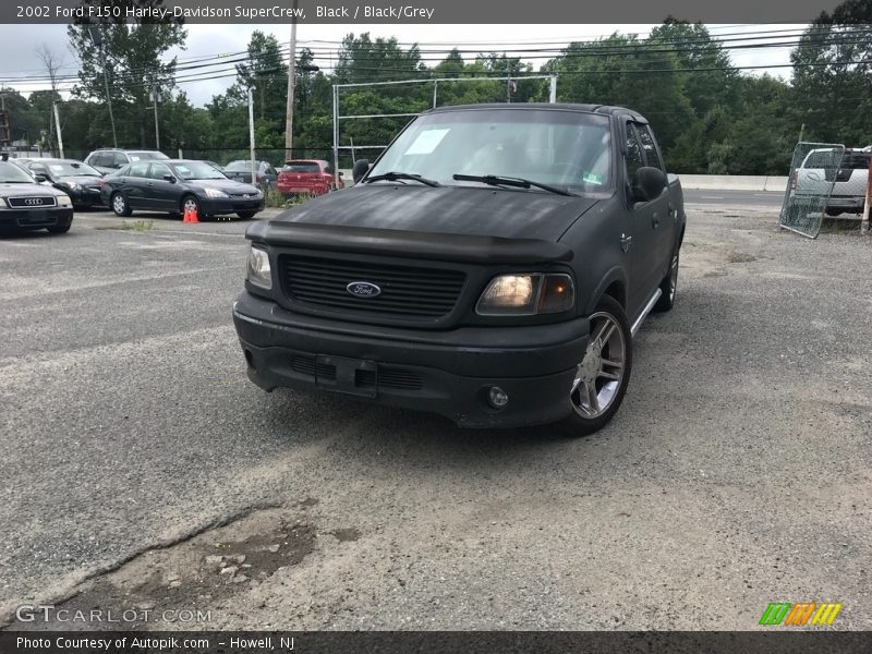 Black / Black/Grey 2002 Ford F150 Harley-Davidson SuperCrew