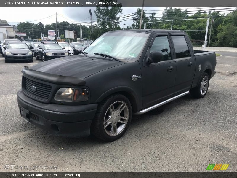 Black / Black/Grey 2002 Ford F150 Harley-Davidson SuperCrew