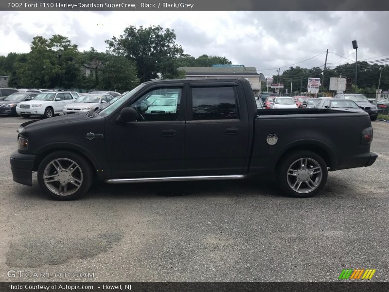 Black / Black/Grey 2002 Ford F150 Harley-Davidson SuperCrew