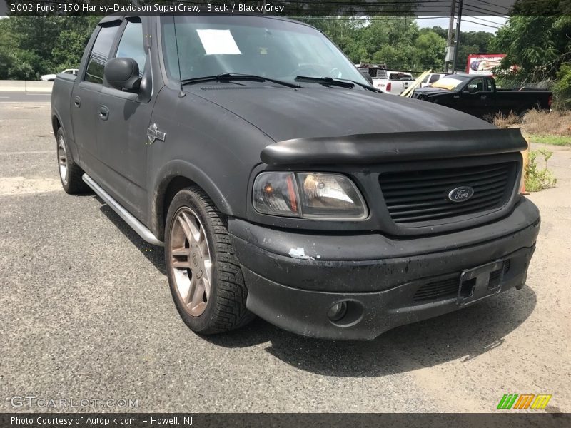 Black / Black/Grey 2002 Ford F150 Harley-Davidson SuperCrew