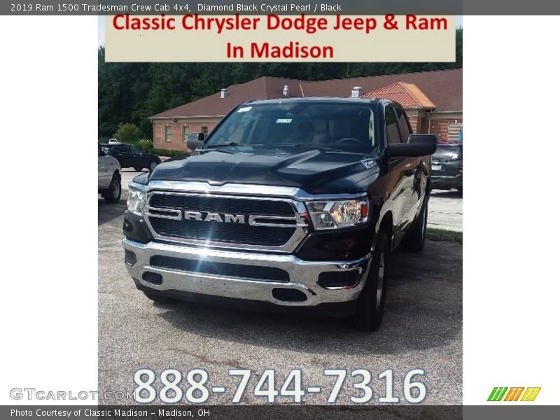 Diamond Black Crystal Pearl / Black 2019 Ram 1500 Tradesman Crew Cab 4x4