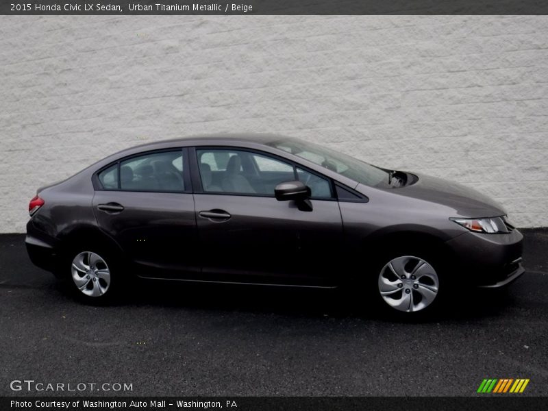 Urban Titanium Metallic / Beige 2015 Honda Civic LX Sedan
