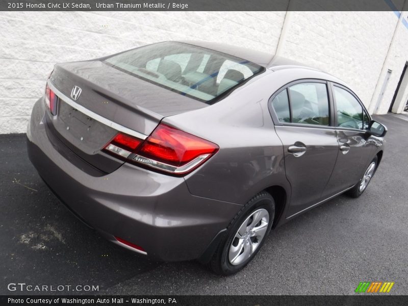 Urban Titanium Metallic / Beige 2015 Honda Civic LX Sedan
