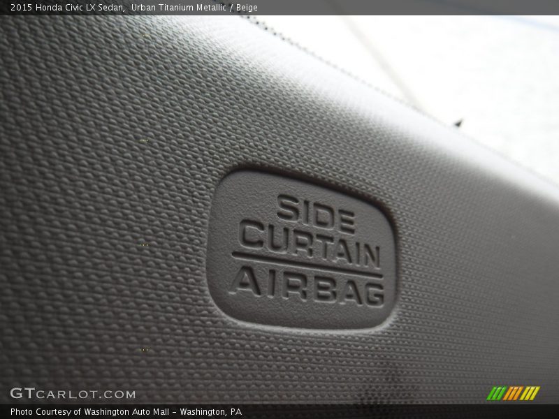 Urban Titanium Metallic / Beige 2015 Honda Civic LX Sedan