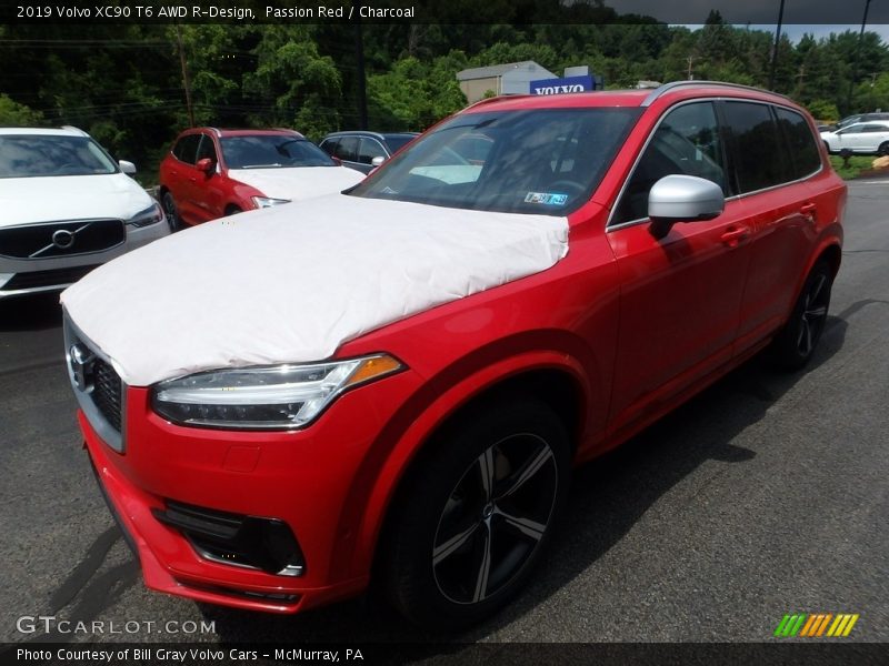 Passion Red / Charcoal 2019 Volvo XC90 T6 AWD R-Design