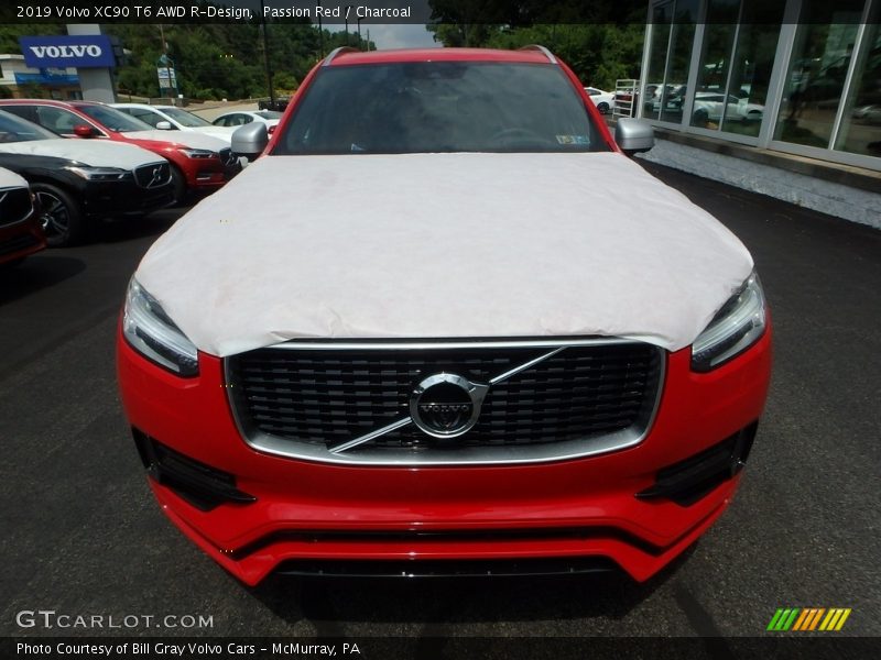 Passion Red / Charcoal 2019 Volvo XC90 T6 AWD R-Design