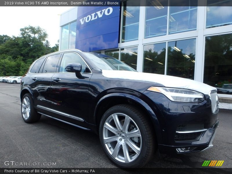 Denim Blue Metallic / Blonde 2019 Volvo XC90 T6 AWD Inscription