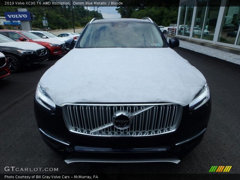 Denim Blue Metallic / Blonde 2019 Volvo XC90 T6 AWD Inscription