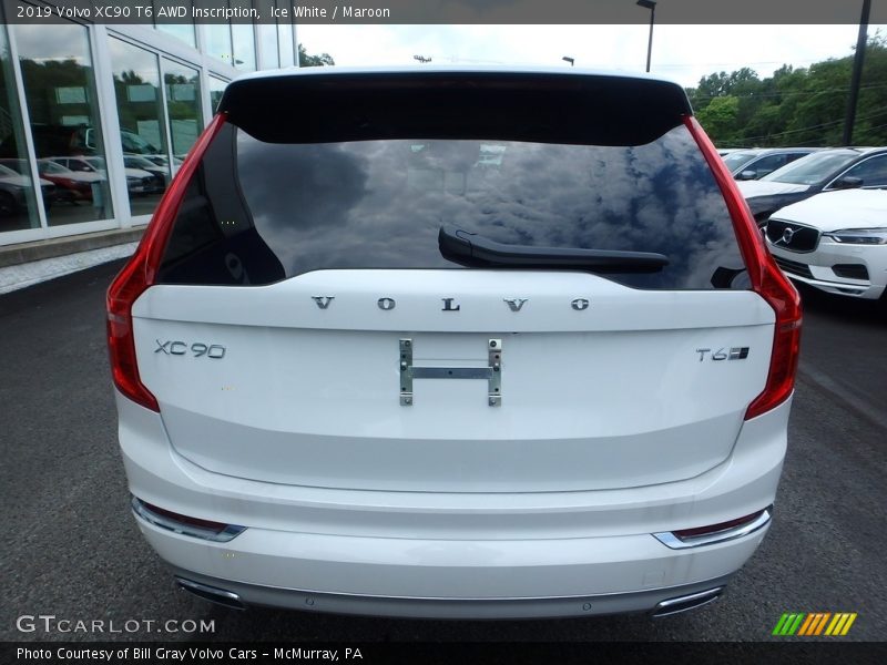 Ice White / Maroon 2019 Volvo XC90 T6 AWD Inscription