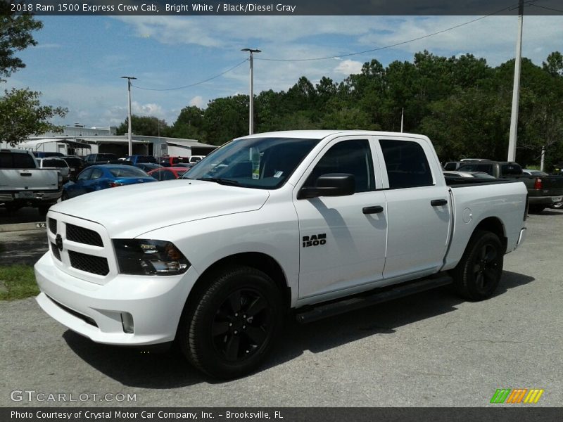 Bright White / Black/Diesel Gray 2018 Ram 1500 Express Crew Cab