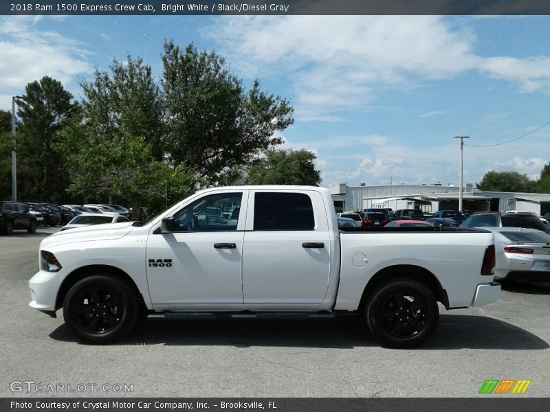 Bright White / Black/Diesel Gray 2018 Ram 1500 Express Crew Cab