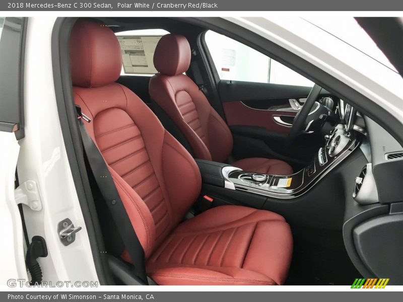 Polar White / Cranberry Red/Black 2018 Mercedes-Benz C 300 Sedan
