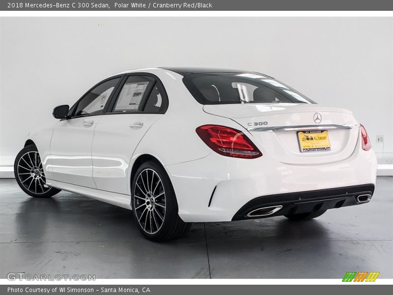 Polar White / Cranberry Red/Black 2018 Mercedes-Benz C 300 Sedan