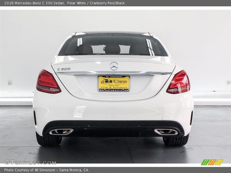 Polar White / Cranberry Red/Black 2018 Mercedes-Benz C 300 Sedan