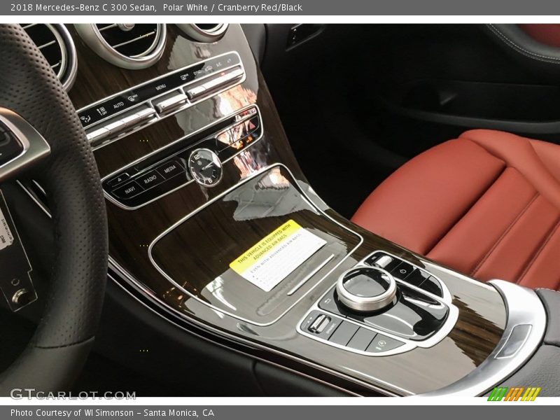 Polar White / Cranberry Red/Black 2018 Mercedes-Benz C 300 Sedan
