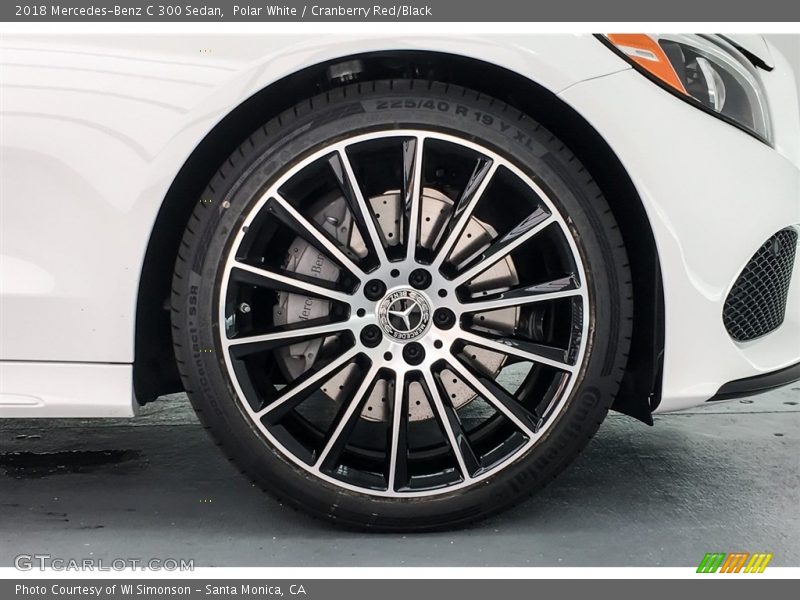 Polar White / Cranberry Red/Black 2018 Mercedes-Benz C 300 Sedan