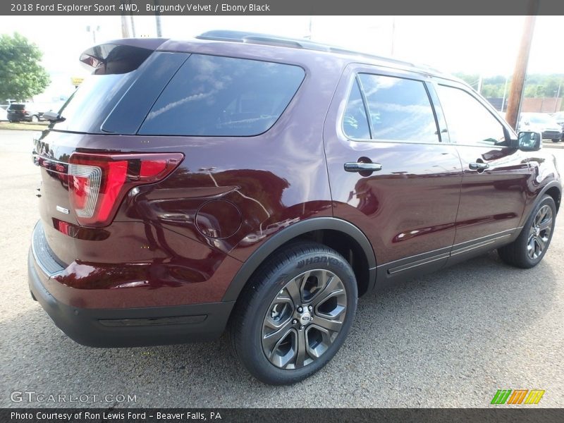 Burgundy Velvet / Ebony Black 2018 Ford Explorer Sport 4WD