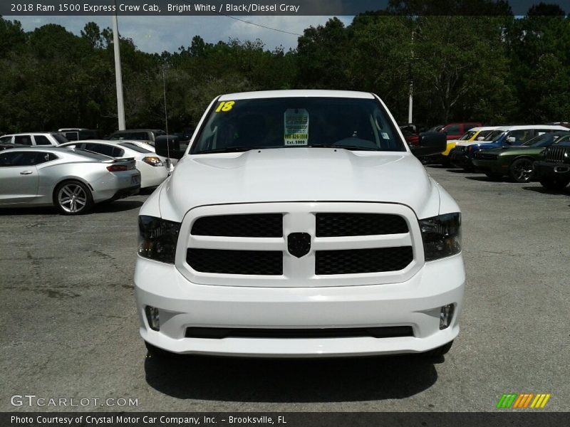 Bright White / Black/Diesel Gray 2018 Ram 1500 Express Crew Cab