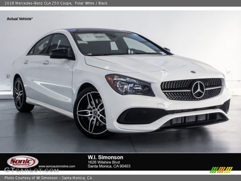Polar White / Black 2018 Mercedes-Benz CLA 250 Coupe