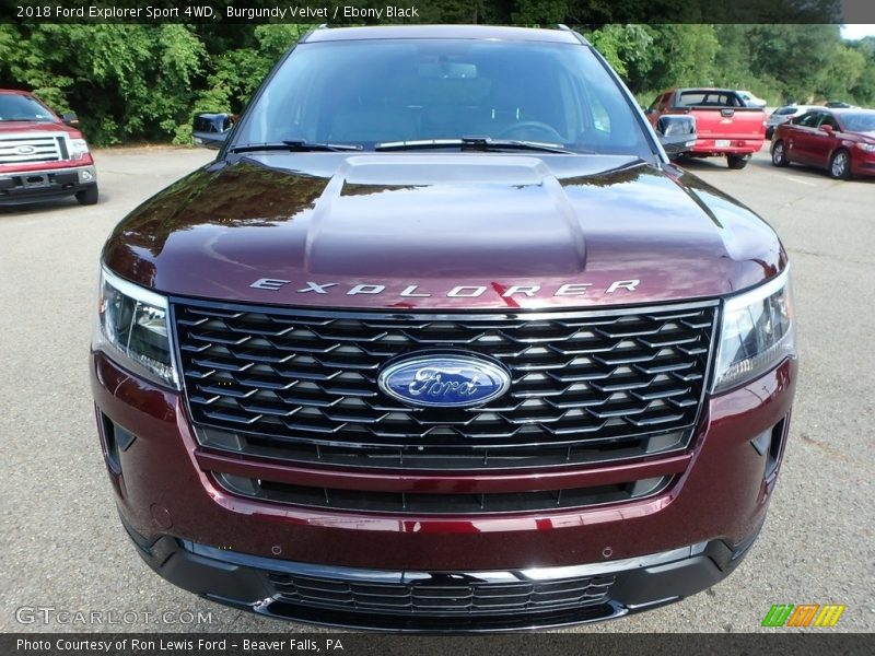 Burgundy Velvet / Ebony Black 2018 Ford Explorer Sport 4WD