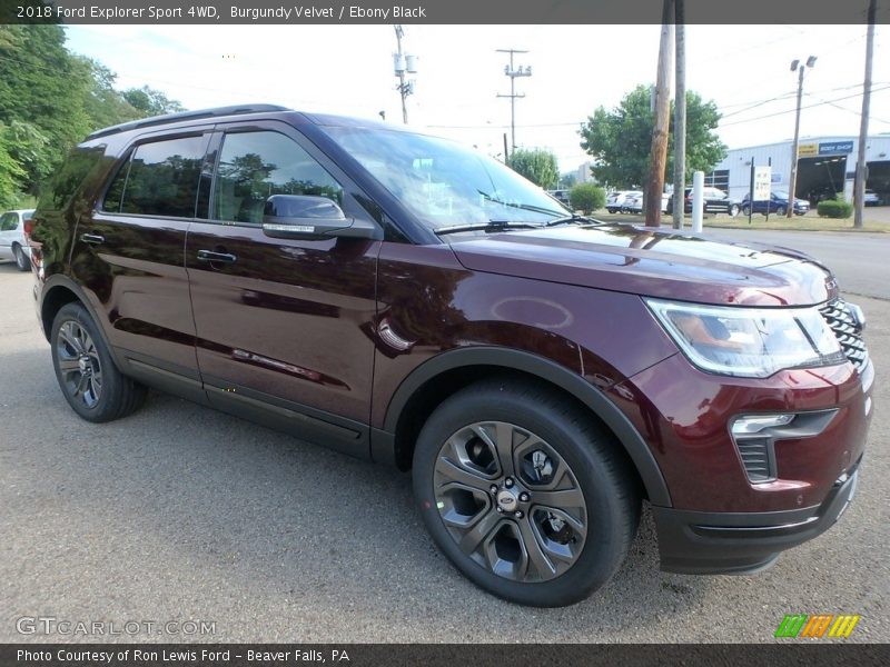 Burgundy Velvet / Ebony Black 2018 Ford Explorer Sport 4WD